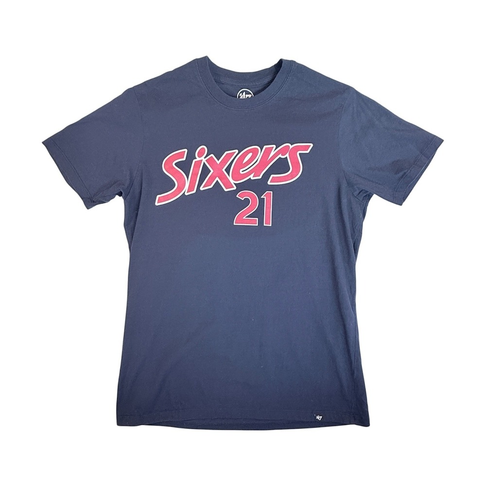 '47 Philadelphia 76ers Men Medium Blue Joel Embiid 21 Graphic Tee